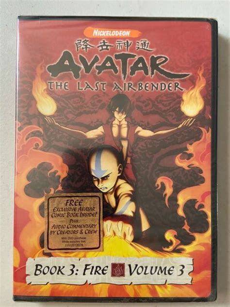 Avatar The Last Airbender Book 3 Fire Volume 3 Dvd 2008 For Sale