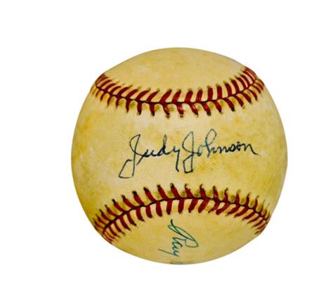 lot detail monte irvin ray dandridge and judy johnson triple signed baseball