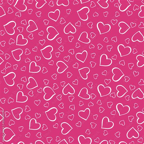 Pink Hearts Pattern Vector De Stock Adobe Stock