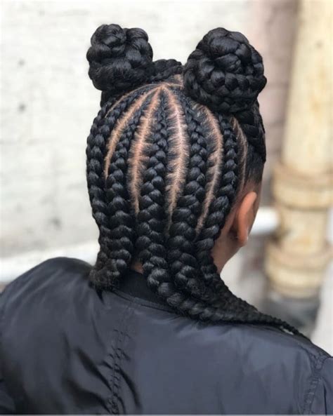 3 chunky mohawk braid a great choice for tucking in the ends of long natural hair, most chunky cornrows styles will require your hair to be stretched out. 39+ Latest Cornrow Styles with Natural Hairstyles for ...