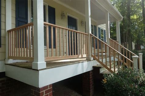 diy front porch railing replacement project hometalk