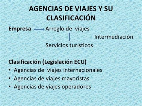 Agencia De Viajes Y Su Clasificación