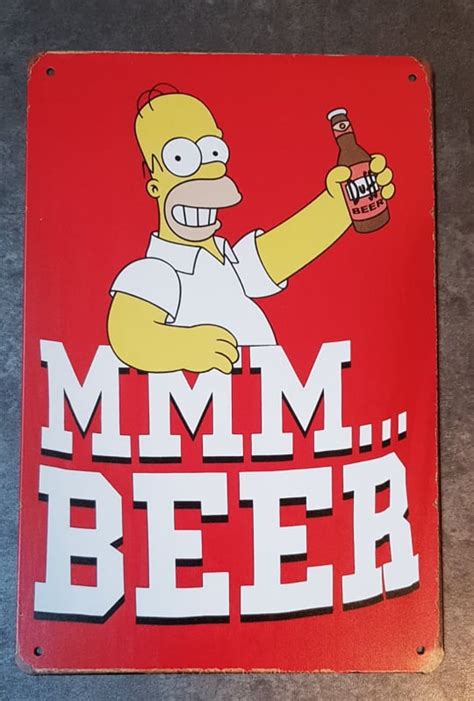 Simpson Homer Mmmmm Beer Metalen Decoratie Bord American Sale Shop