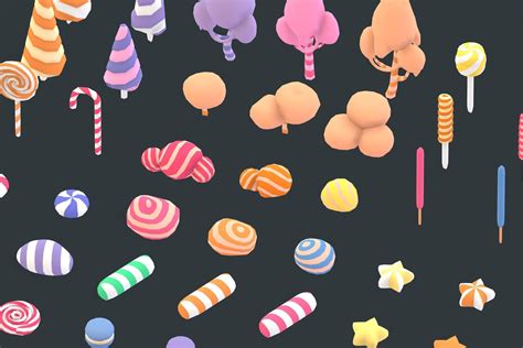 3d Model Candy Land Animation Assets Vr Ar Low Poly Cgtrader