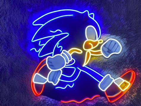 Sonic The Hedgehog Neon Sign Sonic Neon Sign Sonic Led Sign Etsy Uk