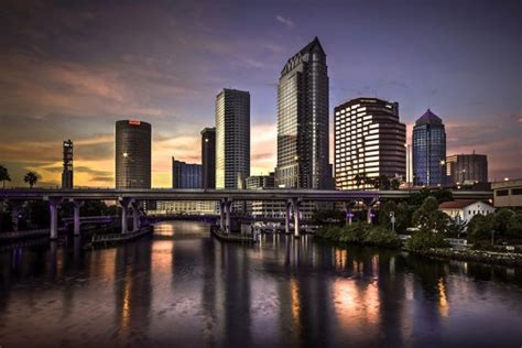 Tampa City Skyline Wallpaper Downtown Tampa 1024x768 Download Hd