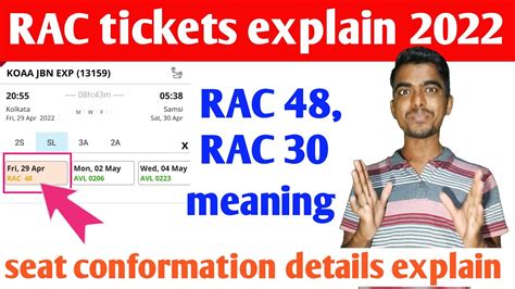 Rac Ticket Confirm Kaise Hota Hai Train Ticket Rac Means In Hindi