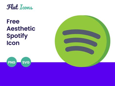 Free Spotify Aesthetic Icon Flat Icons