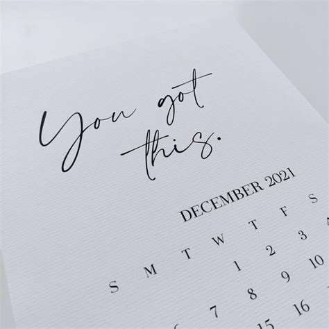 Printable Wall Calendar 2021 Motivational Quotes Calendar Etsy
