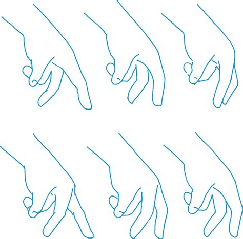 Mano Caminar Ciclo Secuencia Dibujo Dedo Sombreado Línea Paralela