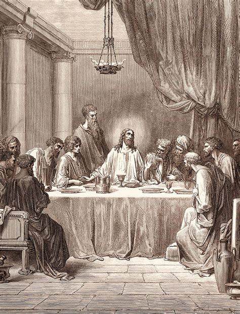 The Last Supper By Gustave DorÉ Dore 1832 1883 Drawing By Litz