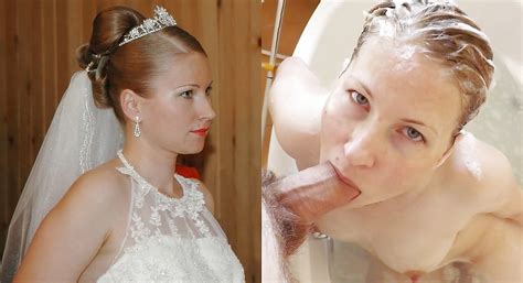 Brides Before And After Fucking Wedding Dress Blowjob Facial Pics