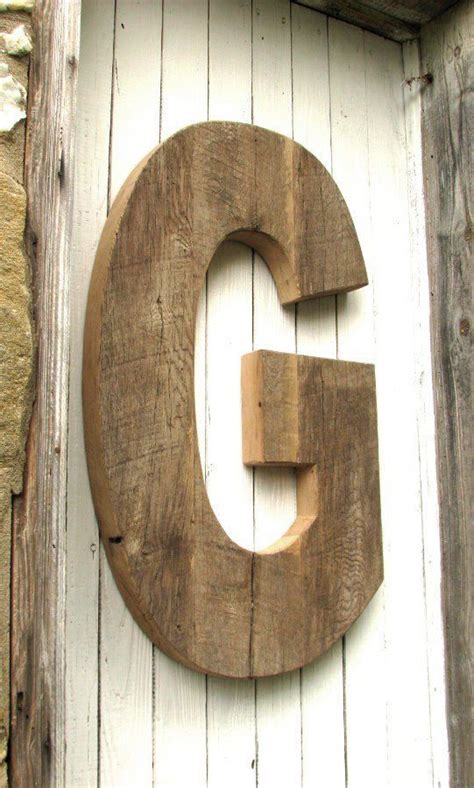 So get the wooden wall letters of your favorite months and dye them in any of your favorite colors but. Large Rustic Decorative Wooden Letter by SecondNatureWoodwork, $240.00 | Home Wooden Lett ...