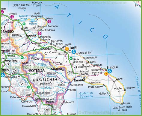 Puglia Mappa Immagine Vettoriale Mappa Puglia Illustrazioni