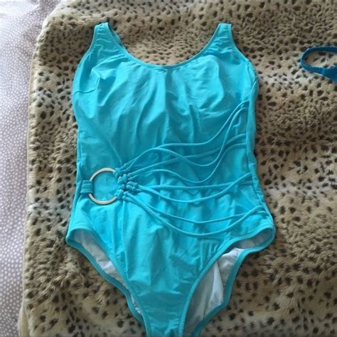 Diva By Rachel Pappo Turquoise Bathing Suit Turquoise Bathing Suit