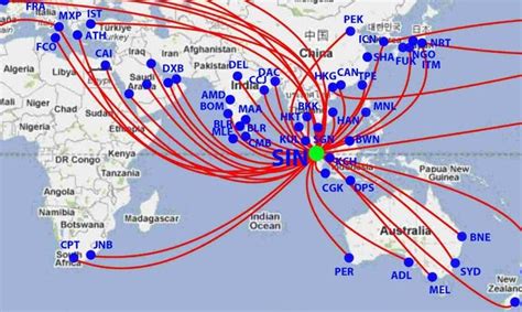 You can download all domestic and international maps of routes served by aeromexico airlines. Map Of Singapore Airlines Routes - Maps of the World