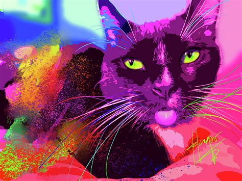 The perfect sound for a summer ☀️🕶 hitarbeiter no.29 vol: pOpCat Kutzu Painting by DC Langer