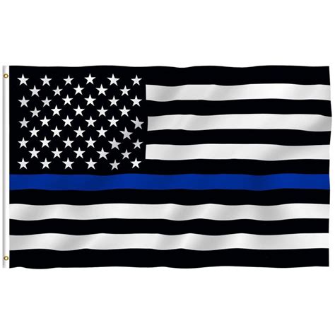 Thin Blue Line American Police 3x5 Flag Annin Nylon Size 3 X 5 Ft