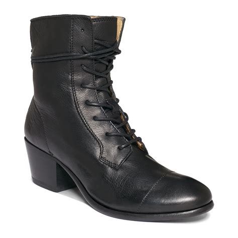 Frye Womens Courtney Lace Up Booties In Black Lyst