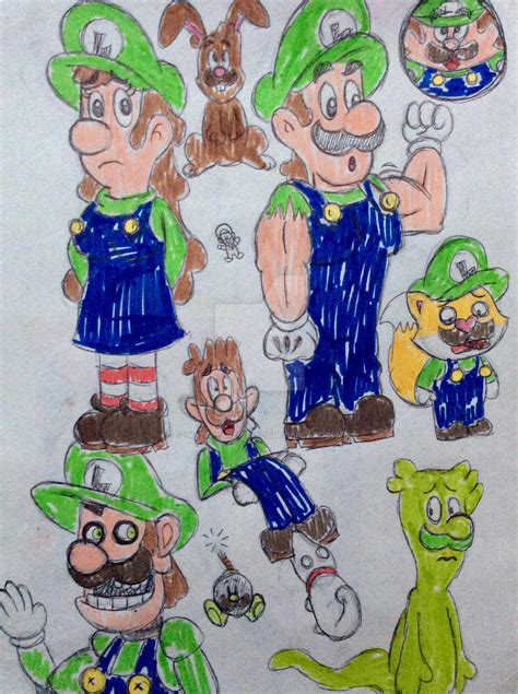 Various Luigis By Iwatchcartoons On DeviantArt