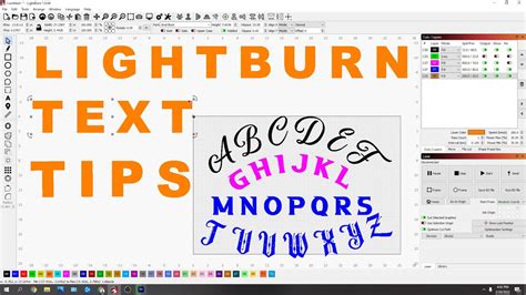 Lightburn Text Fonts And Text To Path Tips For Laser Cutting