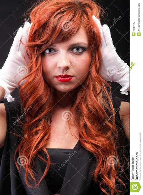 Lovely Redhead Young Beautiful Red Haired Woman Stock Photography Image 33759642