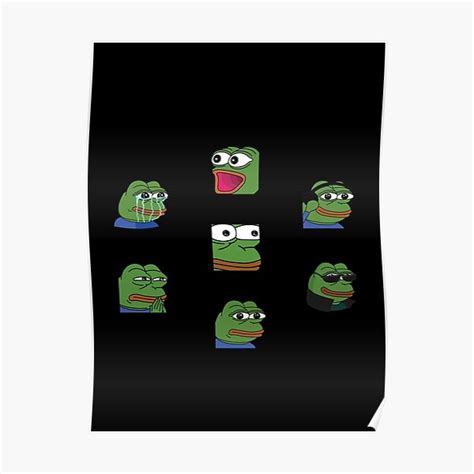Pepe Twitch Emotes Pack 2 Poster For Sale By Olddannybrown Redbubble