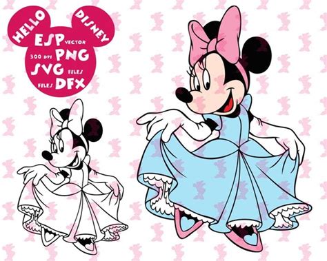 Disney Svg Minnie Mouse Princess Clipart Disney Cut Files Etsy