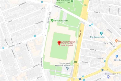 Suncorp stadium map (australia) to print. Map of Suncorp Stadium in Brisbane