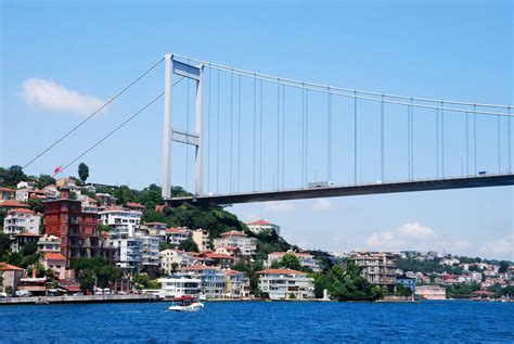 Second Bosphorus Bridge Or Fatih Sultan Mehmet Bridge Istanbul