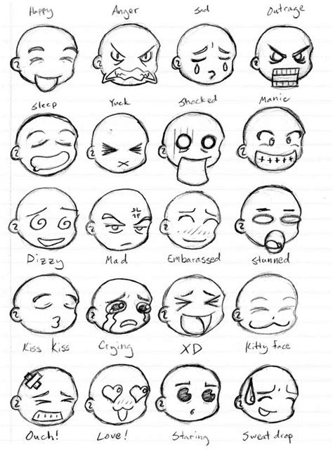 Emoticons Sheet 1 By Geomanceredg Drawing Expressions Facial