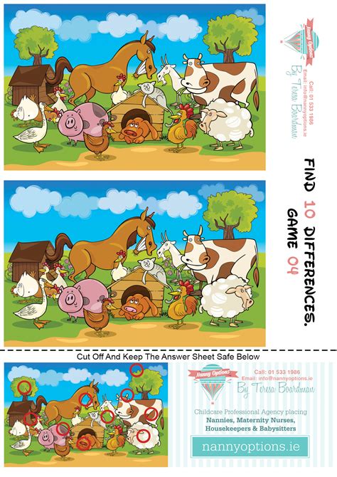 Games For Kids Find 10 Differences Game 4 Nanny
