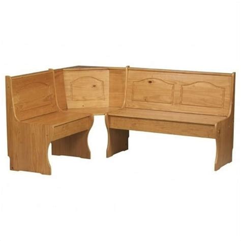 Pemberly Row Kitchen Dining Nook Corner Bench In Natural