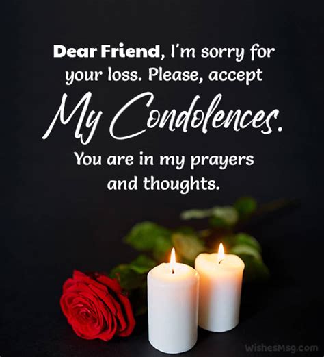 Condolence And Sympathy Messages To A Friend Wish User