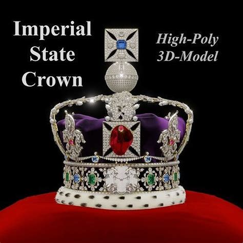 Imperial State Crown High Poly 3d Model Cgtrader