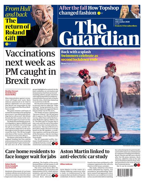 The Guardian December 03 2020 Newspaper Get Your Digital Subscription