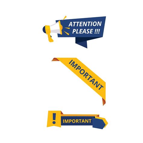 Attention Badges Important Messages Notice Banners Announcement 3066759