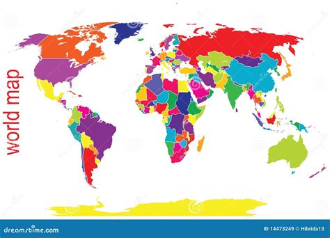 Political Map World Colorful World Mapcountries Stock Vector Royalty Images