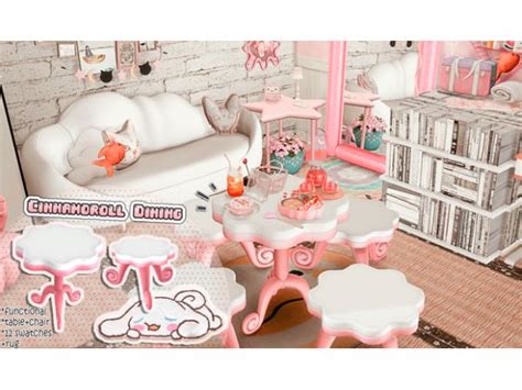 Cinnamoroll Dining By Hydrangea Sims 4 Tumblr Sims 4 Sims