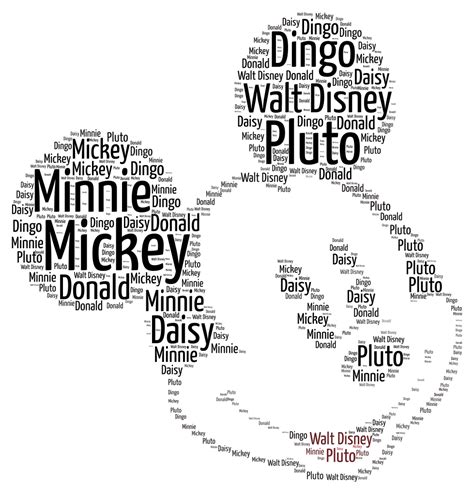 Mickey Mouse Words Svg
