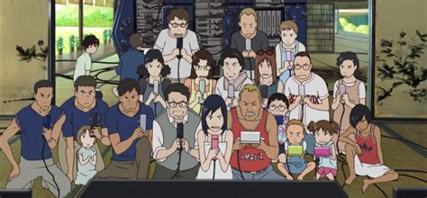 I'm aware of its usage in initial greetings, as is usually taught in textbooks, but what is its english meaning in this context? Summer Wars (サマー ウォーズ Sama Wozu?) es una película de animación ...