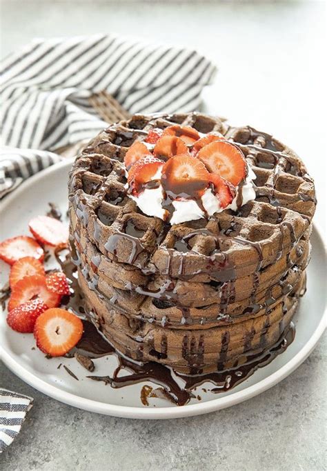 Perfect Chocolate Waffles The Salty Marshmallow Recipe Chocolate
