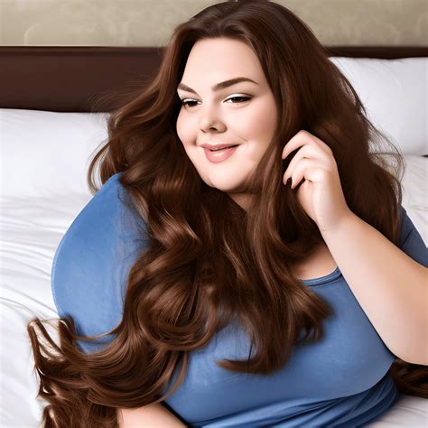 Gorgeous Stunning Plus Size Brunette Hair In Long Messy Waves Pretty