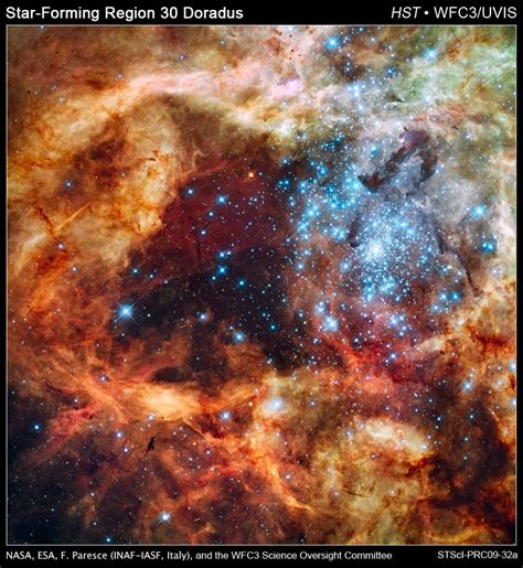 R136 In The 30 Doradus Nebula Happy Birthday Hubble Via