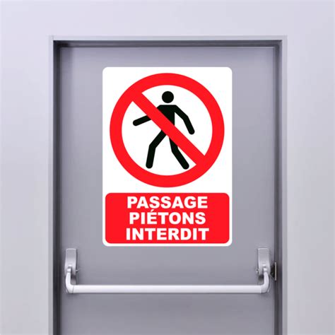 Autocollant Panneau Passage Pi Tons Interdit Zone Signaletique The Best Porn Website