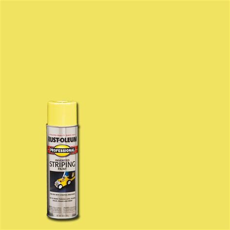 Rust Oleum Professional 18 Oz Flat Yellow Striping Spray Paint 2548838