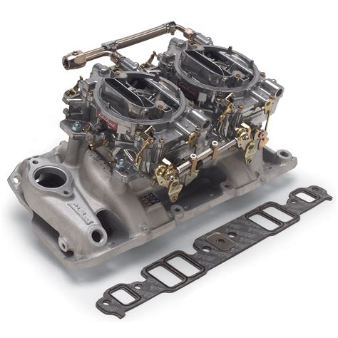 Edelbrock Rpm Dual Quad Intake Manifold Carburetor Kit Chev Sb Competition Products