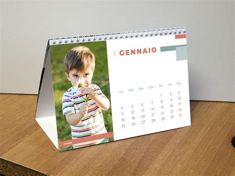 Calendario Da Tavolo Rettangolare Personalizzato Con Le Proprie Foto