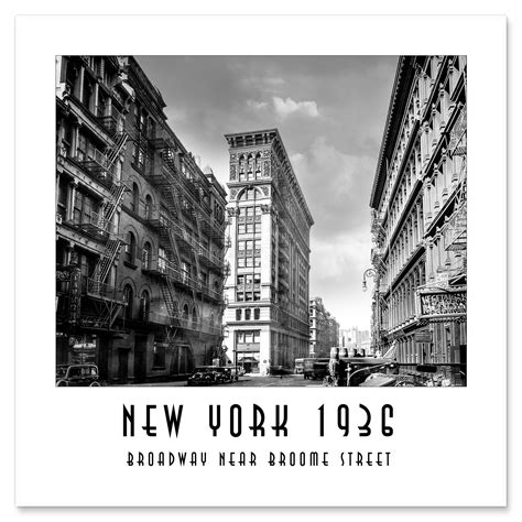 Historical New York Broadway And Broome Street Print By Christian