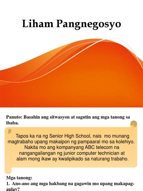 Liham Pang Negosyo Example Tagalog Lace To The Top